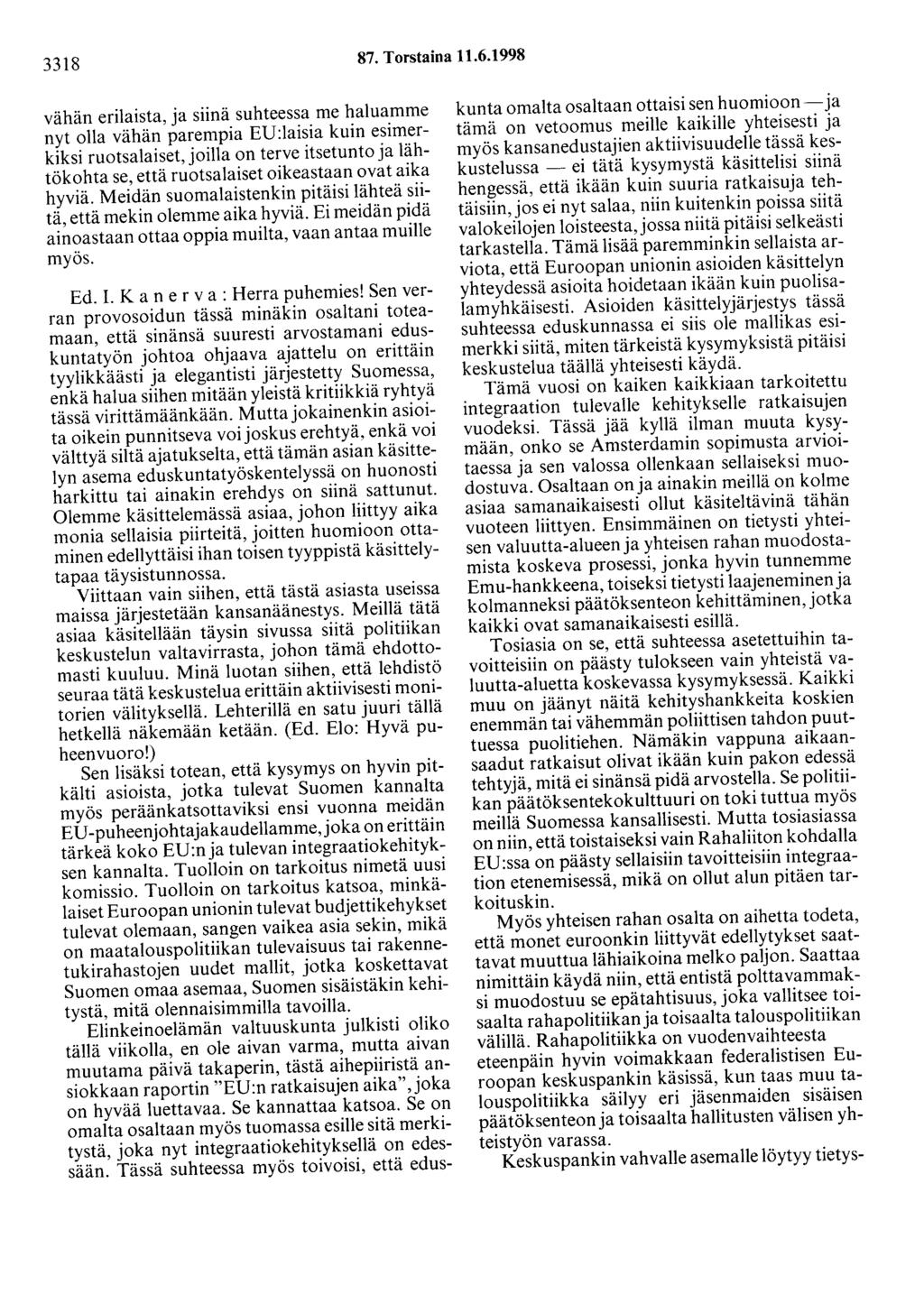 3318 87. Torstaina 11.6.