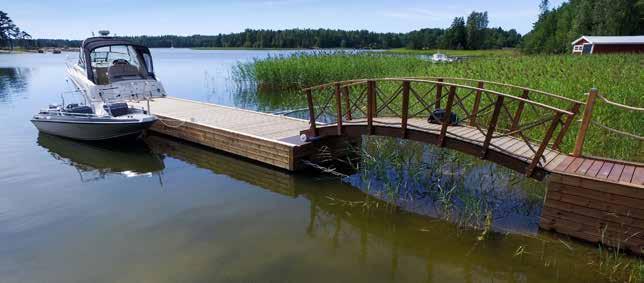 Putkiponttonilaituri on erittäin kevyt, mutta kuitenkin erittäin kestävä laituri jossa on poikittainen lisärunko ja erittäin