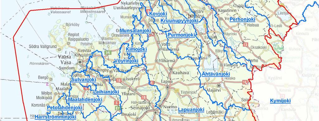 vesistöjen ja merenpinnan noususta aiheutuvat tulvariskit Etelä-Pohjanmaan, Keski-Pohjanmaan ja