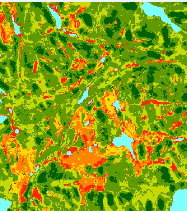 Korjuukelpoisuusluokitus 1=kelirikko/kiv.maa 2=normaali kesä/kiv.maa 3=kuiva kesä/kiv.