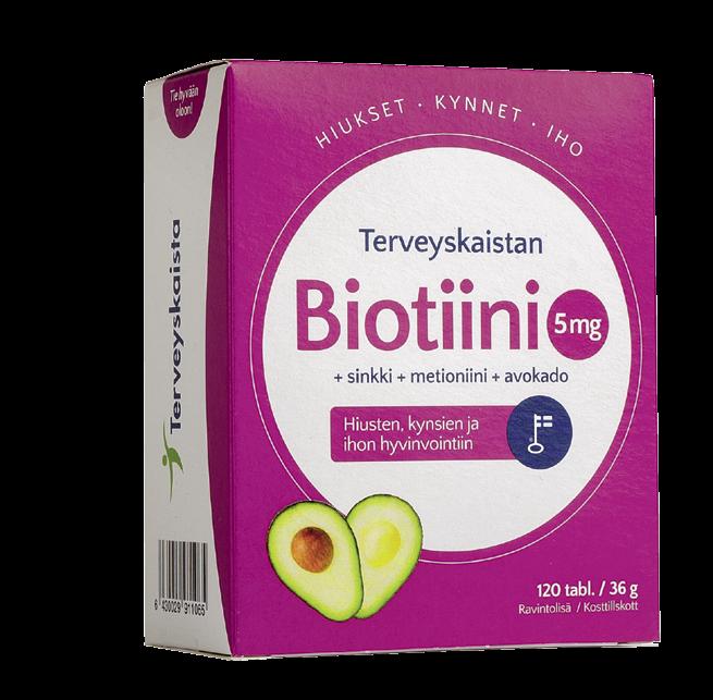 BIOTIINI 5 mg + SINKKI + METIONIINI + AVOKADO Biotiini ja sinkki edistävät
