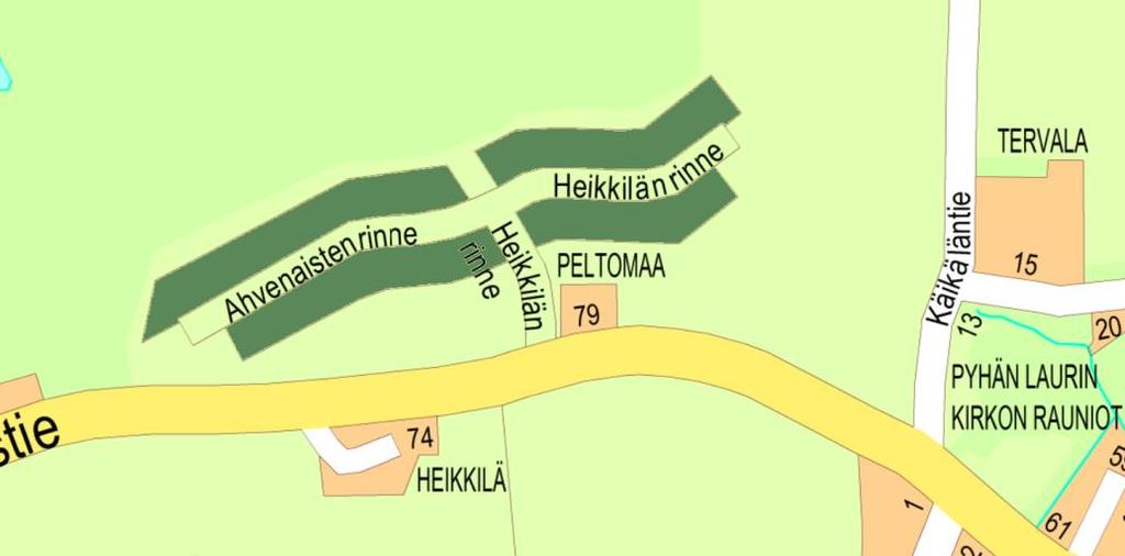 Korttelit, joita nämä rakennustapaohjeet koskevat, on tummennettu sijaintikartalle. Asemakaavan mukaiselle erillispientalojen tonteille (AO) voi rakentaa asuintalon jossa on yksi tai kaksi asuntoa. 1.