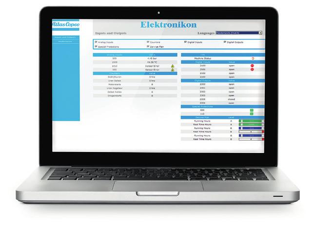 Kaksi paineen raja-arvoa ja viivästetty toinen pysäytys Elektronikon -ohjain Tärkeimmät toiminnot Käytettävyyden parannukset: helppokäyttöinen ja selkeä käyttöliittymä, jossa on neljäs LED-merkkivalo