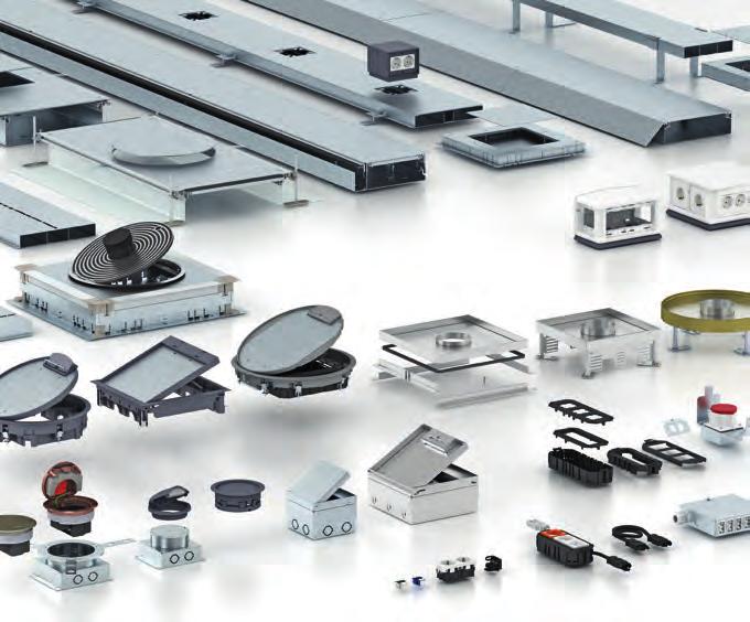 50 14 UFS Lattiarasiat metallista ja muovista Lattia-asennusjärjestelmät Lattia-asennusjärjestelmät soveltuvat hyvin kaikenlaiseen rakentamiseen, missä johtotiet halutaan toteuttaa alajakeluna.