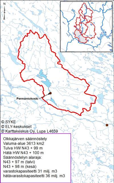 14.2.2014 OLKKAJÄRVEN TEHOSTETTU KÄYTTÖ TULVASUOJELUSSA Juoksutetaan Olkkajärvestä ennen Valajaskosken tulvaa mahdollisimman paljon.