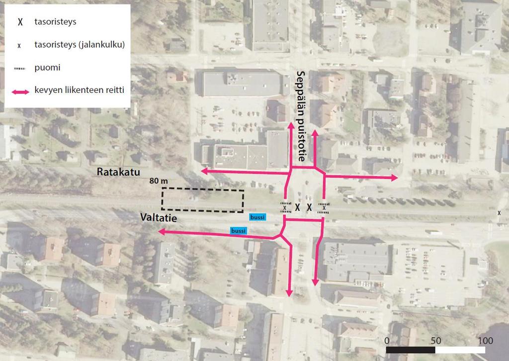 3.2.5 Mäntän aseman rakentaminen Mäntän asema sijoittuisi Seppälän puistotien tasoristeyksen tuntumaan (kuva 15).