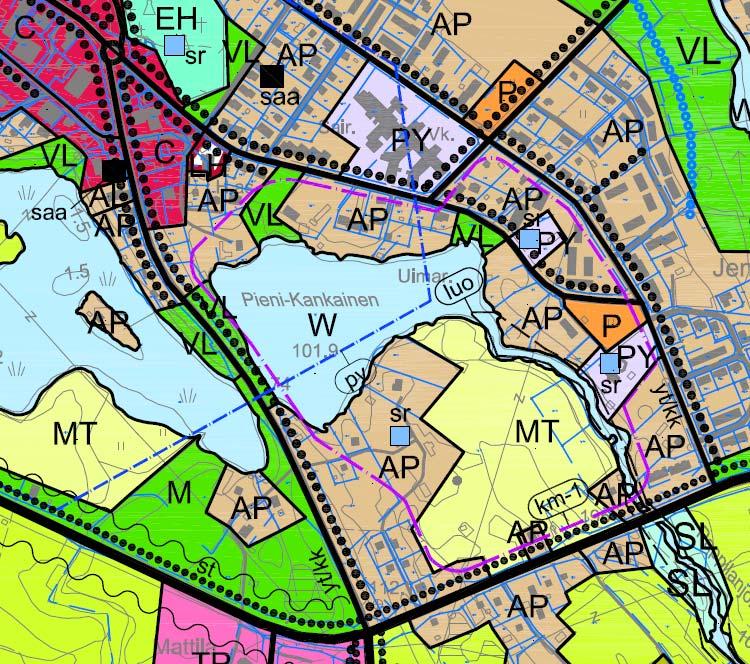 Asemakaavan muutosalue sijaitsee maakunnallisesti arvokkaalla alueella (km-1) ja merkitty pientalovaltaiseksi asuntoalueeksi.
