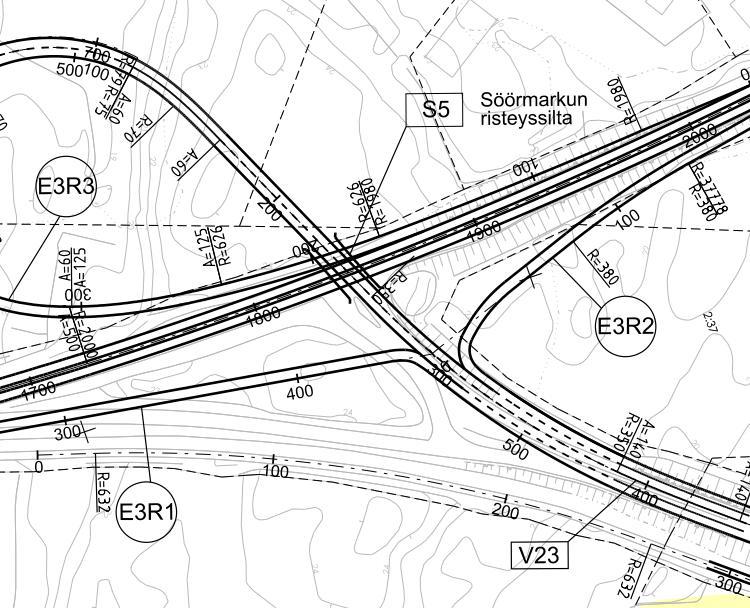 Valtateiden 8 ja 23 parantaminen rakentamalla Söörmarkun eritasoliiittymä, Pori 10.2.2017 1.2T Kuva 8. Ramppien päät tasoliittymänä. 4.