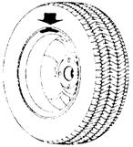 3 Pyöritä pyörää hitaasti, kunnes sisäpuolen epätasapainon sijainnin osoitin (Kuva 5-1(8)) syttyy. Kiinnitä sopivankokoinen lyöntipaino kello 12 