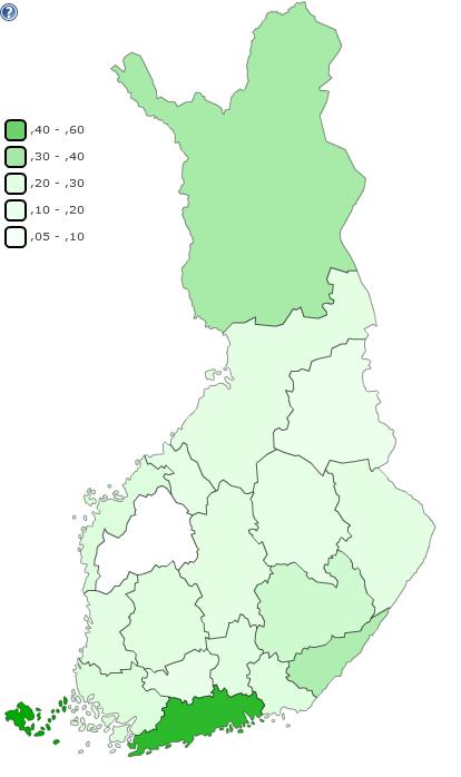 Ulkomaisten yöpymisten osuus () Järvi-Suomen maakunnissa sesongeittain 2016 TALVIKAUSI 2015-2016 KESÄKAUSI 2016 sekä suurimmat lähtömaat ja niiden osuudet alueen ulkomaisista yöpymisistä Ruotsi 11