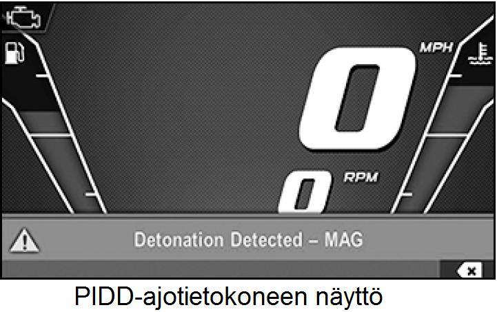 AJONEUVON RAKENNE Nakutuksen ehkäisy (DET) Nakutuksen ehkäisy (Detonation Elimination Technology DET) Polaris-moottorikelkoissa käytetään nakutuksen tunnistinantureita ja moottoria suojaavaa