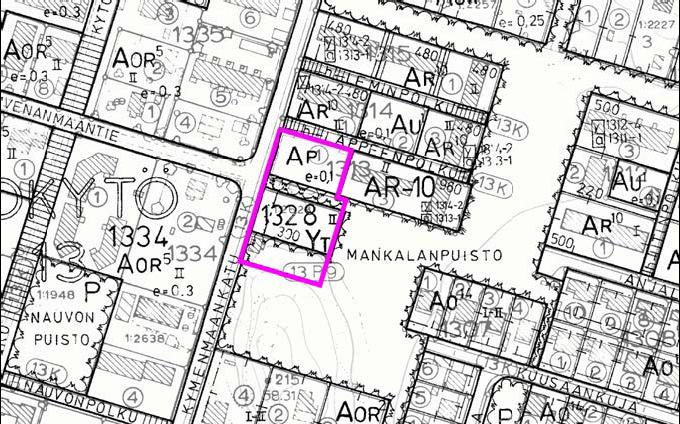 50 Mankalanpuisto Suunnittelualue on pääasiassa Järvenpään kaupungin omistuksessa.