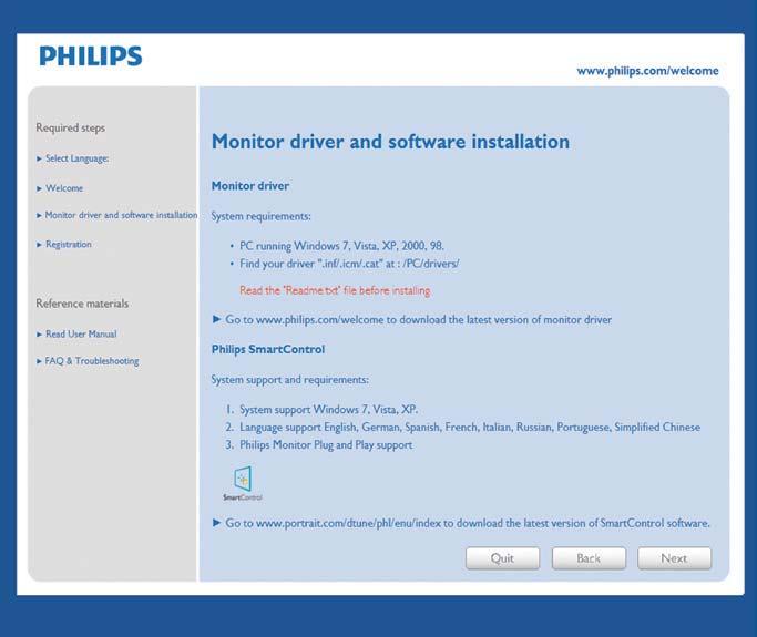 3. Kuvan optimointi 3.5 Philips SmartControl Premium Phillipsin uusi SmartControl Premium -ohjelmisto mahdollistaa näytön säädön näytön helppokäyttöisen grafiikkaliitännän välityksellä.