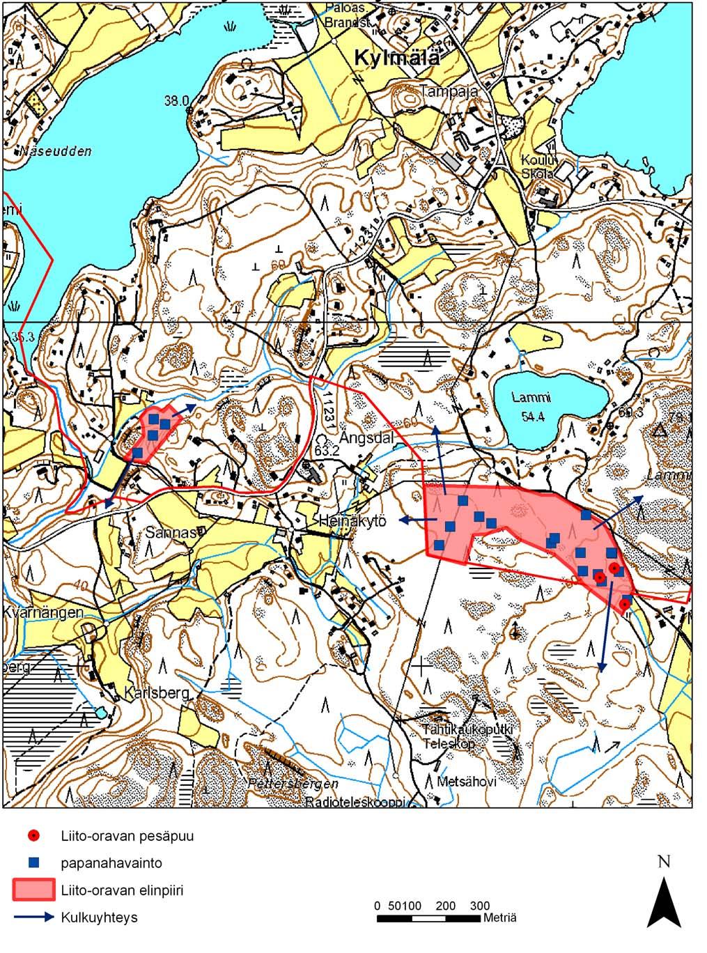 Gesterbyn-Sepänkylän ja Kylmälän liito-oravaselvitys 2009 16 Kuva 8.