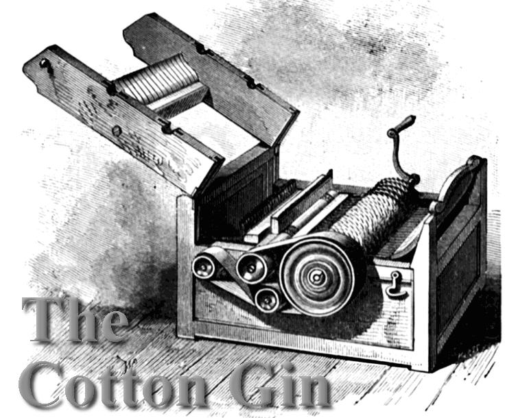 Kuva 5 Cotton gin VALMISTELUT M inkä tahansa kasvin muuttaminen kankaaksi edellyttää kasvin silppuamista pitkiksi ja ohuiksi suikaleiksi, jotka voidaan punoa tai kutoa yhteen.
