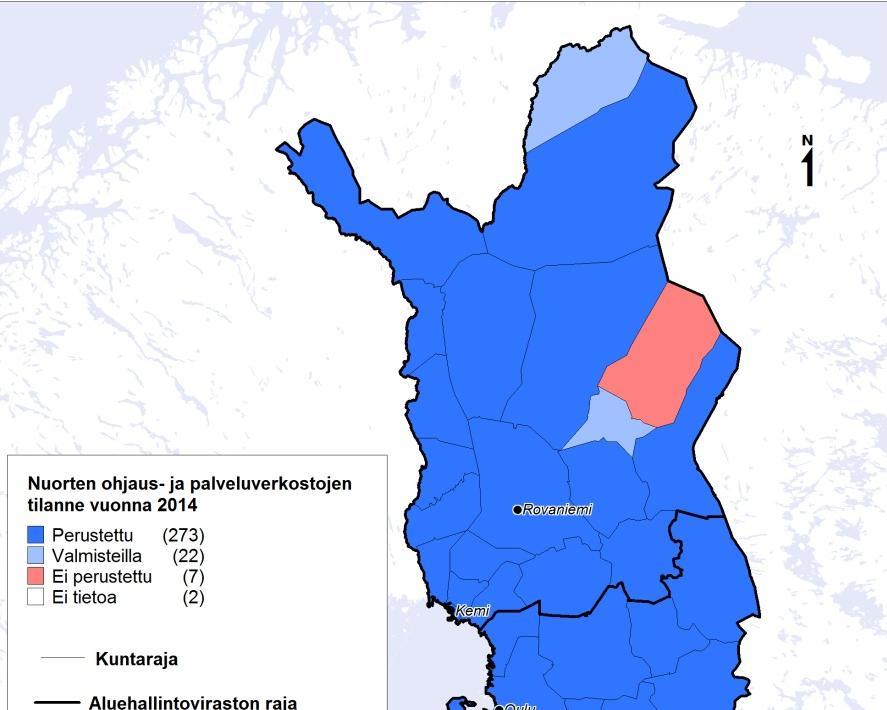 Nuorisolaki 7 a nuorten ohjaus- ja palveluverkoston tehtävänä on: 1) koota tietoja nuorten kasvu- ja elinoloista sekä arvioida niiden pohjalta nuorten tilannetta paikallisen päätöksenteon ja