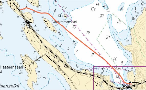 Ei merikartan mittakaavassa - Inte i sjökortets skala - Not to scale of chart (FTA, Lappeenranta/Villmanstrand 2013) Tm/UfS/NtM 4. 10.2.2013 *56. L/221/222/222_1 Suomi. Vuoksen vesistö. Punkaharju.