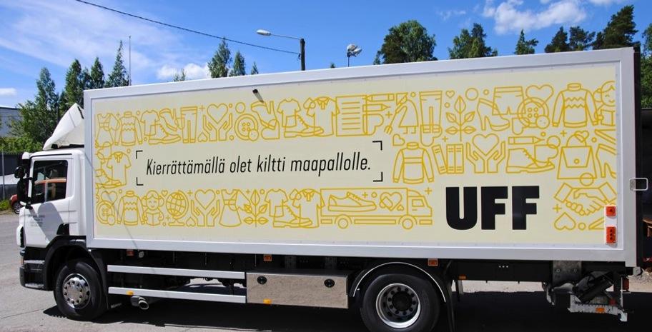 CASE Vastuullisia valintoja liiketoiminnassa: UFF:in puhtaampi logistiikkaketju Vaatteiden kierrätysjärjestö UFF käyttää Neste MY uusiutuvaa dieseliä heidän logistiikkaketjussaan.