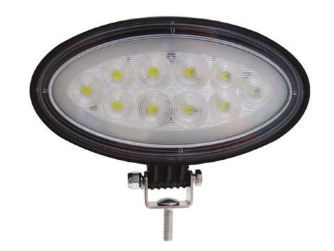 LED TYÖVALO Leveä valokuvio, alumiinirunko, linssi polykarbonaattia, rst M8 kiinnityspultti.