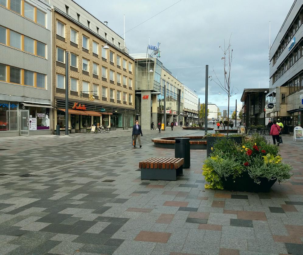 Liikennevirasto Matka- ja tapahtumakeskus, havainnepiirros Kävelykatu Manski Ydinkeskustan elinvoimaisuutta ja toiminnallisuutta kehitetään koordinoidusti eri toimijoiden yhteistyönä.