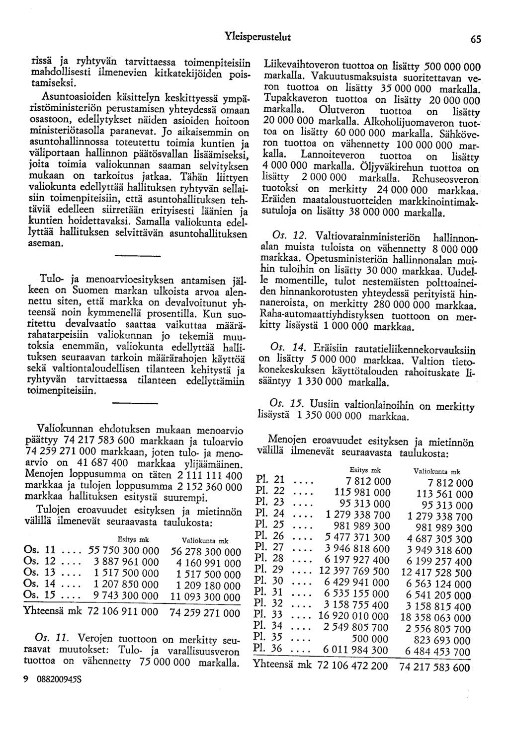 Yleisperustelut 65 r1ssa Ja ryhtyvän tarvittaessa toimenpiteisiin mahdollisesti ilmenevien kitkatekijöiden poistamiseksi.