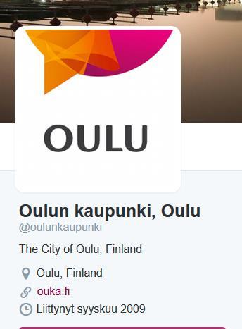 Oulun kaupungin Twitter