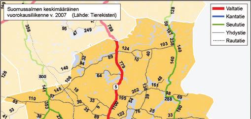 12 Suomussalmen liikenneturvallisuussuunnitelma 2009 SUOMUSSALMEN LIIKENNETURVALLISUUDEN NYKYTILA JA ONGELMAT palvelut.