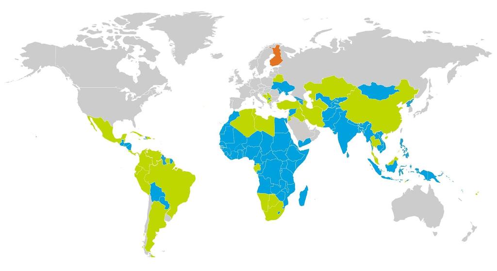 Business Partnership Support - Area of Operation Low Income Developing Countries