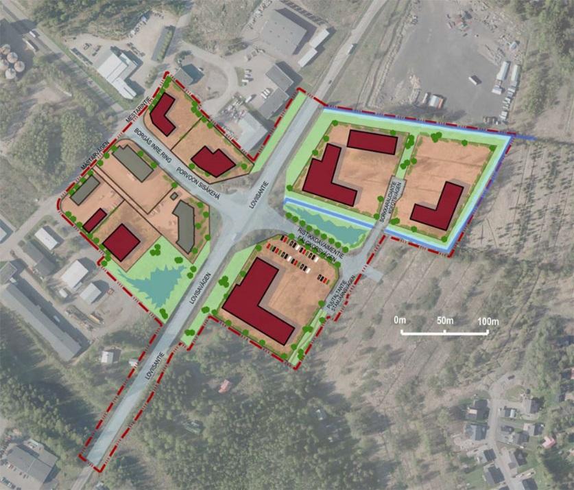 Asemakaava ja asemakaavan muutos (AK 500) ASEMAKAAVASELOSTUS Ehdotus 14.2.2017 1 PERUS- JA TUNNISTETIEDOT 1.1 Tunnistetiedot PORVOO LOVIISANTIEN YRITYSALUE 5. kaupunginosa, kortteli 755, 9.