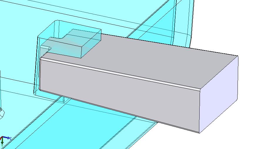 Kuvan esimerkissä (Kuva 2) täytyy käyttää keernaa, joka ulottuu vastapäästöllisen muodon ulkoreunaan saakka (tai ulkoreunan yli muottipesän sisään).