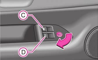 Keskuslukituksen näppäimet Ohje Jos auto on varustettu murtohälyttimellä*, oven avaamisen jälkeen avain täytyy työntää virtalukkoon ja kytkeä virta 15 sekunnin kuluessa, jotta murtohälyttimen