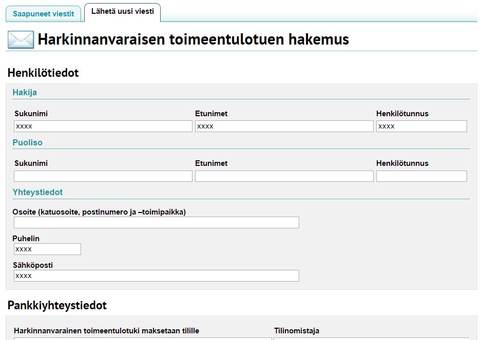 Täytä hakemuksessa pyydettävät tiedot ja lähetä hakemus.