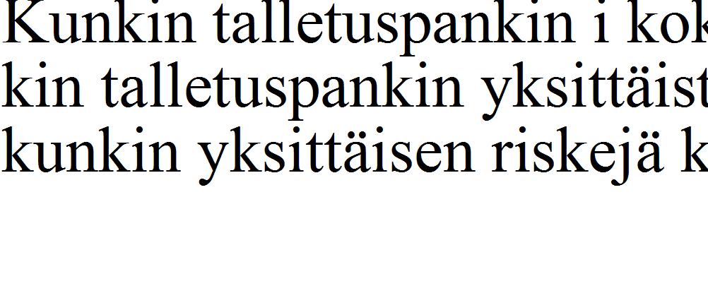 kerrottu kunkin yksittäisen riskejä kuvaavan mittarin painoarvolla A k : missä n on yksittäisten riskejä kuvaavien mittareiden lukumäärä.