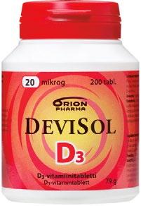 D3-vitamiinitabletti.