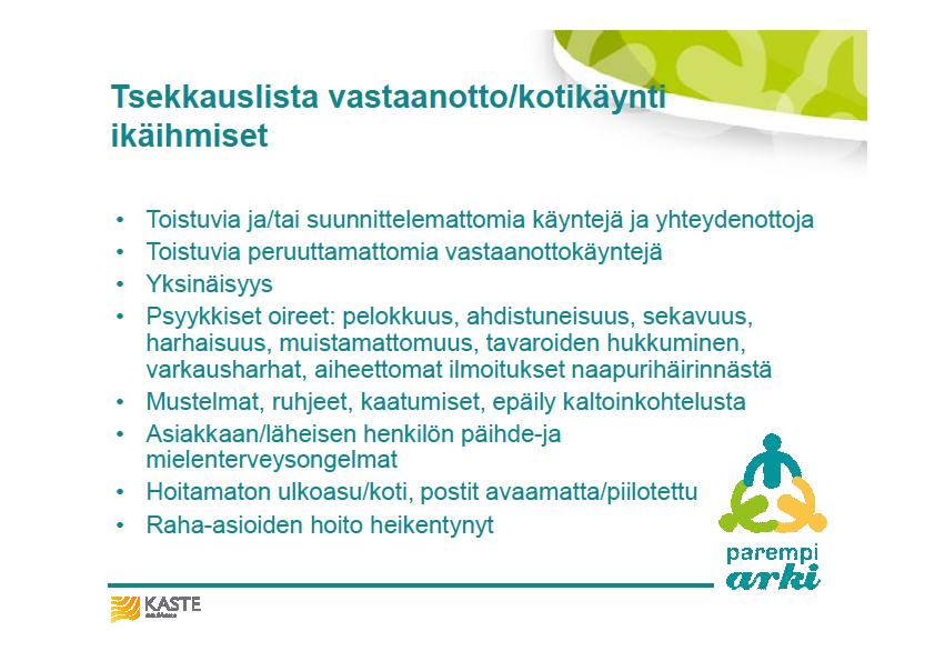 Tammelan tiimin ikäihmisten