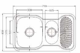 = 90 mm altaan syvyys: 184/139 mm pinta: kiillotettu altaassa koripohjaventtiilit sopii 60 cm lev.