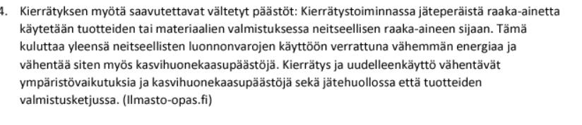 4. Kierrätyksen myötä