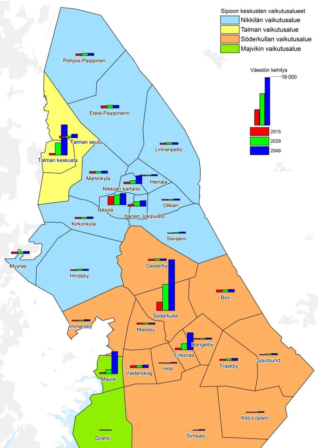 Östersundomin alueella on vireillä yhteinen yleiskaavassa, johon kuuluu Helsingin, Vantaan ja Sipoon alueita. Koko alueen väestötavoite on 80.000-100.000 asukasta vuonna 2060.