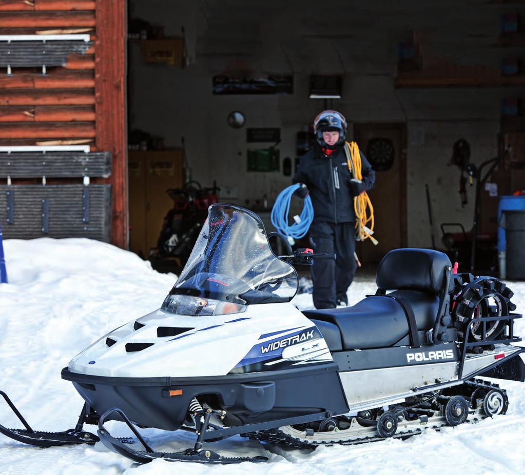 POLARIS HYÖTYKÄYTTÖÖN - YLEISKÄYTTÖÖN, AMMATTIKÄYTTÖÖN JA SAFAREILLE WIDETRAK LX jokamiehen peruskelkka, se ei kiukuttele kun sitä tarvitaan!