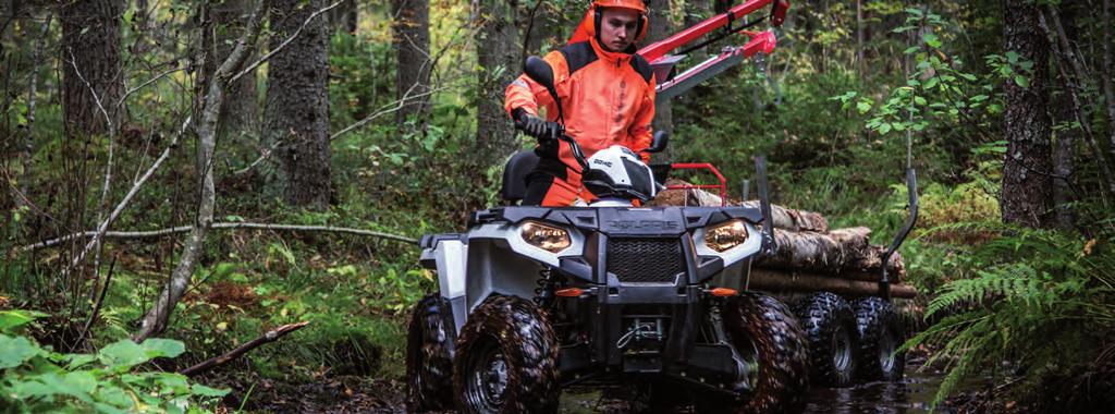 VALITSE TODELLINEN NELIVETO POLARIS 4X4 TAI 6X6 - JA KAIKKI PYÖRÄT VETÄVÄT! Markkinoiden nopeimmin kytkeytyvä automaattinen ja todellinen neliveto.