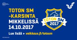 Yhteistyössä lähtö Yhteistyössä lähtö Toto-ravit MIKKELI lauantaina.. klo.