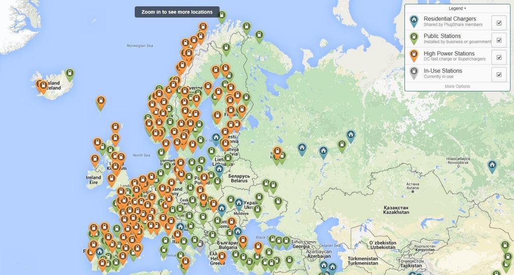 20 Euroopan latausverkosto (Recargo Inc 2016b) Sähköautojen lukumäärä maailmassa.
