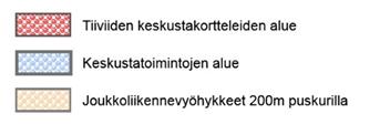 23 Kuva: Autopaikkamitoituksessa käytetyt likimääräiset vyöhykkeet Joustot: Autopaikkamitoituksessa voidaan joustaa tiettyjen perusteiden mukaisesti.