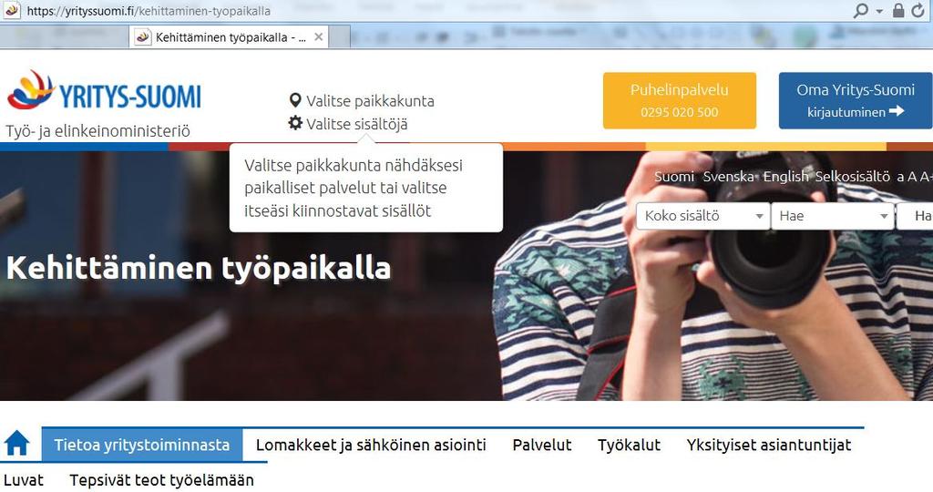 Ohjaus eteenpäin https://yrityssuomi.