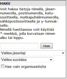 3 Käyttäjä voi katsella kaikkia tietoja, mutta ei tehdä muutoksia niihin.