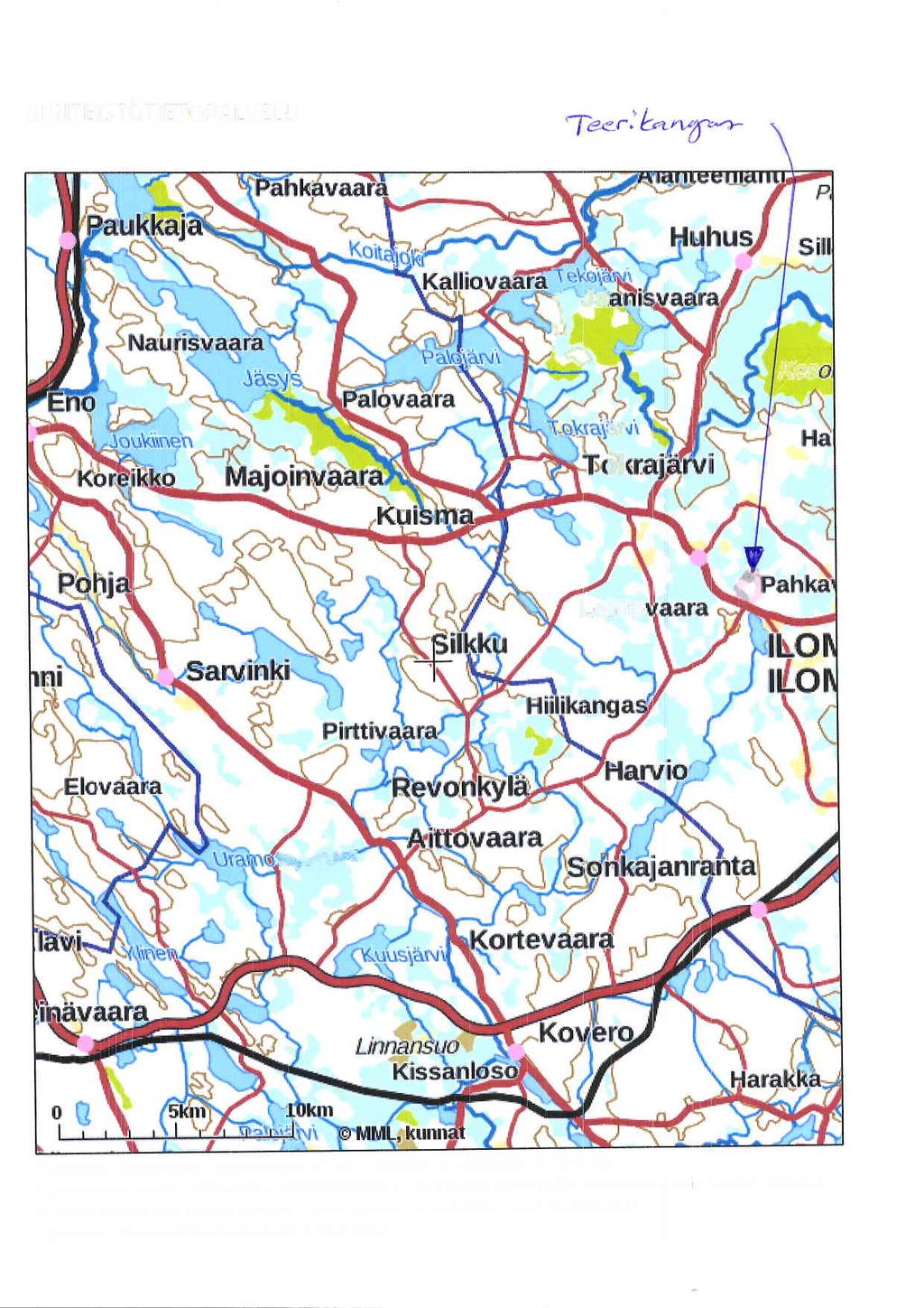 K NTESTOT ETO PALVELU ija t* '{},{es ilf in llehts F:.-r1.:'i Tulosteen keskipisteen koordinaatit (ETRS-TM35FlN): N: 6956682, E: 678i294 Karttatuloste ei ole mittatarkka.