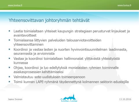 Yhteensovittavan johtoryhmän
