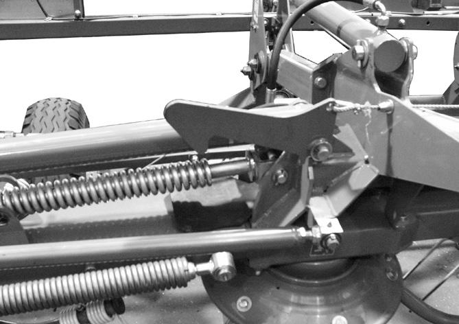 Löysää tangot () Tätä varten: Vedä hydraulisylinterin (3) männän vartta hieman sisään