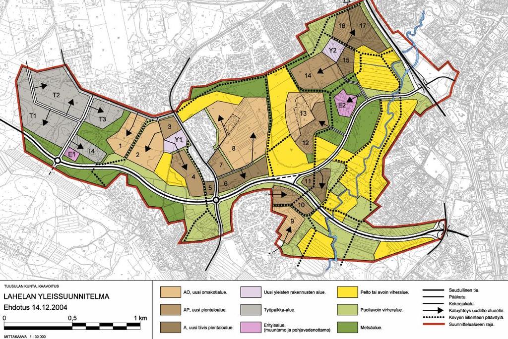 Lahelan yleissuunnittelu Vuoden 2004 lopulla esiteltiin