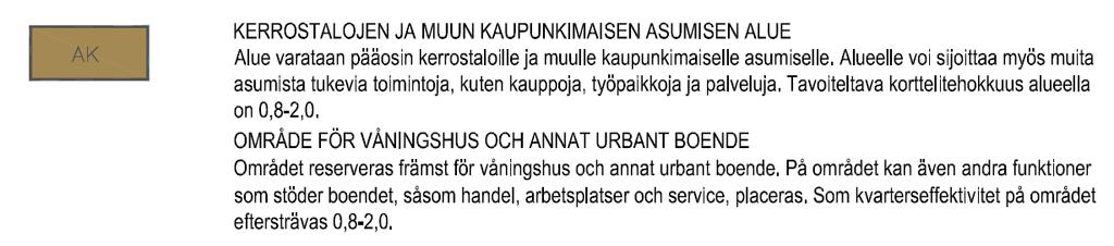 Asemakaavassa 414 vanha raviradan alue on merkitty urheilualueeksi (U) ja Urheilutoimintaa palvelevien rakennusten